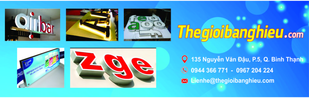 Thiết kế – thi công bảng hiệu