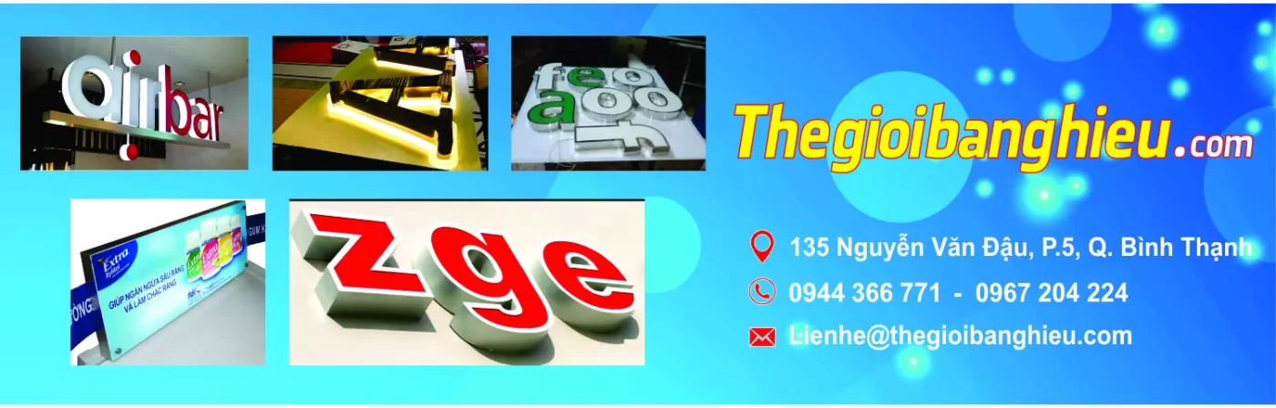 Thiết kế – thi công bảng hiệu