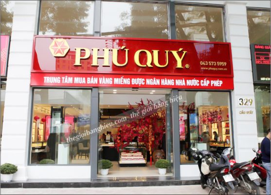 bảng hiệu tiệm vàng đẹp
