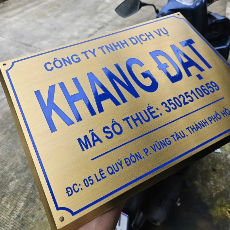 Chữ nổi Inox vàng - Bảng Inox ăn mòn - Ảnh 3