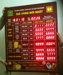 Bảng tỷ giá vàng điện tử (Bảng LED giá vàng) - Ảnh 2